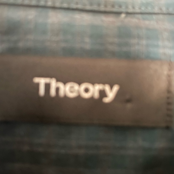 THEORY Long Sleeve Plaid Button Down Dress Shirt Men’s Size XL - Picture 3 of 7